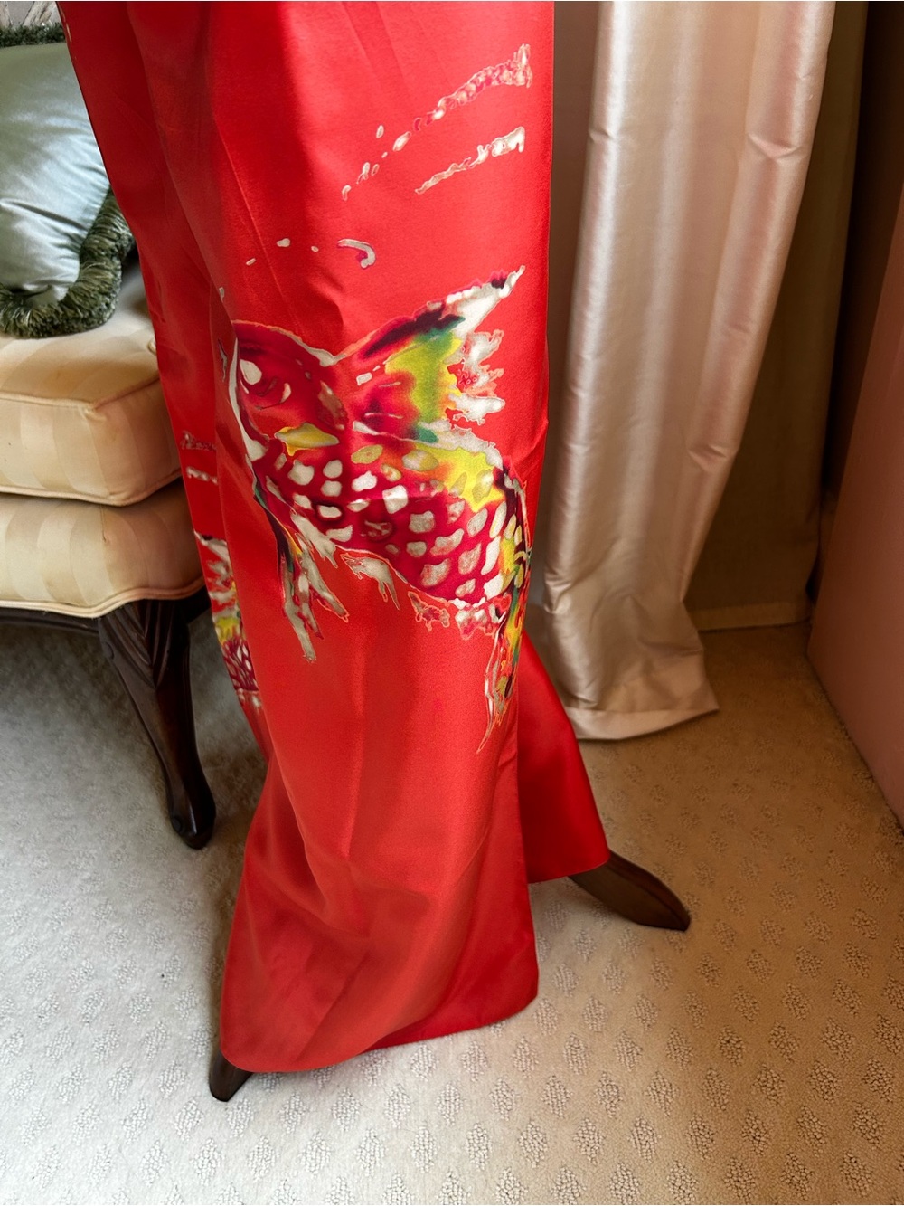 Ralph Lauren Silk Wrap Pants in Koi Print - Picture 4 of 7
